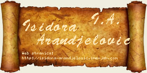 Isidora Aranđelović vizit kartica